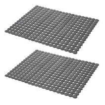 2 PACK Textured Pebble Sink Mat/protector, Adjustable Kitchen Home Sink Pad, 15.7 in X 11.8 in , Black