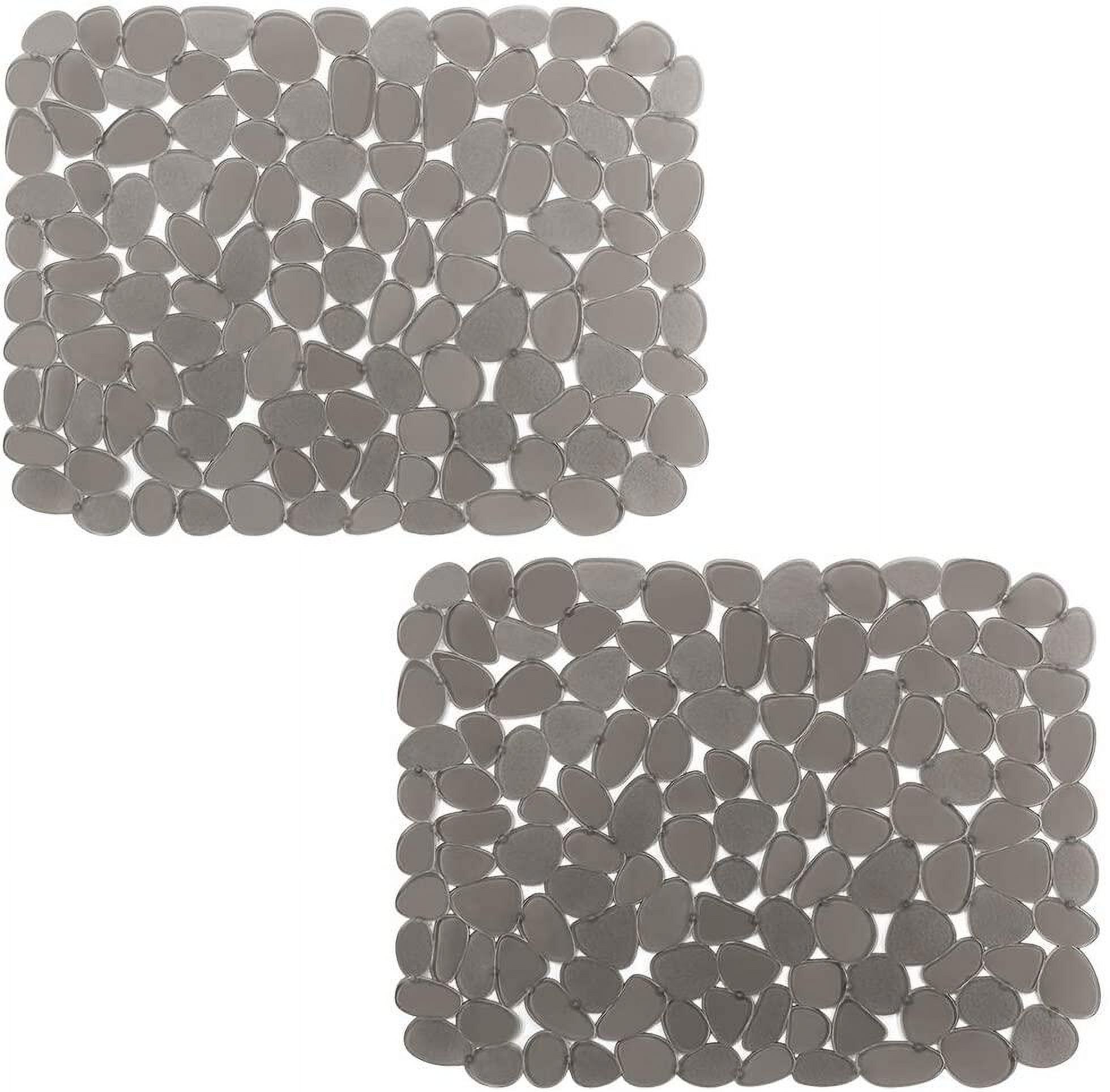 InterDesign Contour Adjustable Kitchen Sink Protector Mat, Taupe