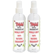 2-PACK Thai Deodorant Spray - Clinically Tested - Made in USA - Whole Body Natural Crystal Salt Deodorant Spray for Women Men & Teens, 8 Oz