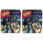 2-PACK - UNO  Lightyear Card Game in Storage Tin, Movie-Themed Deck