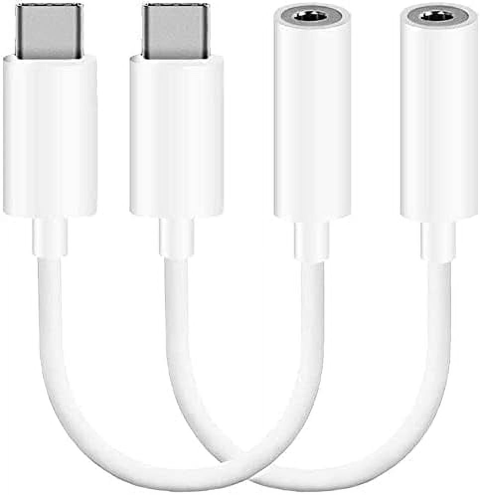 [2 PACK] USB C to 3.5mm Headphone Jack Adapter, Compatible With iPhone