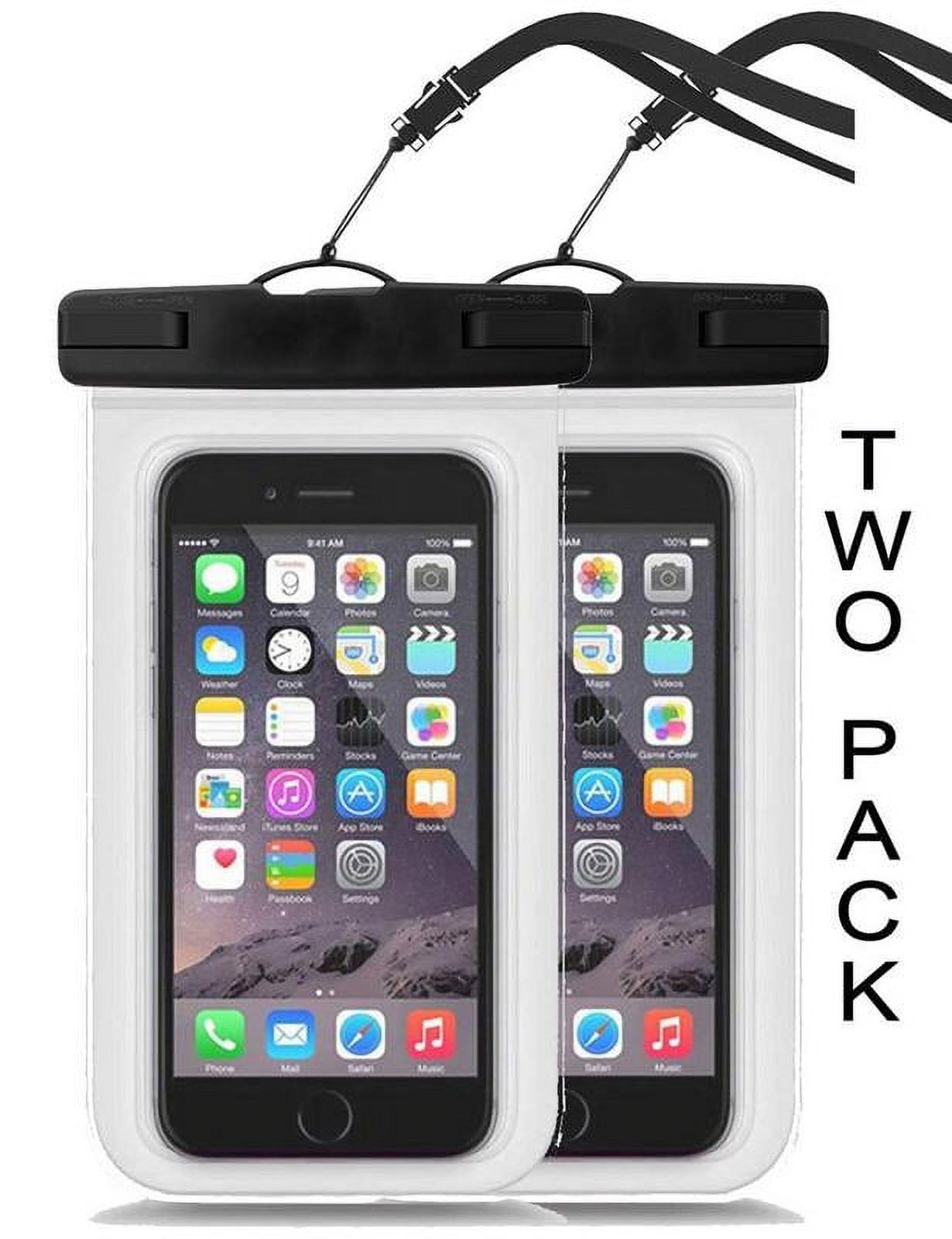 2 PACK Waterproof Phone Pouch, Large Phone Waterproof Case Underwater Dry Bag for ALL iPhones