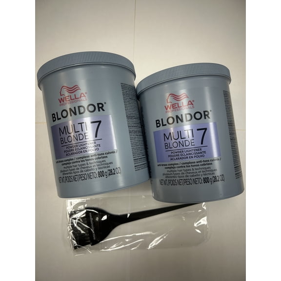 (2 PACK) Wella Blondor Multi Blonde Powder Lightener 28.2 oz Includes BRUSH !