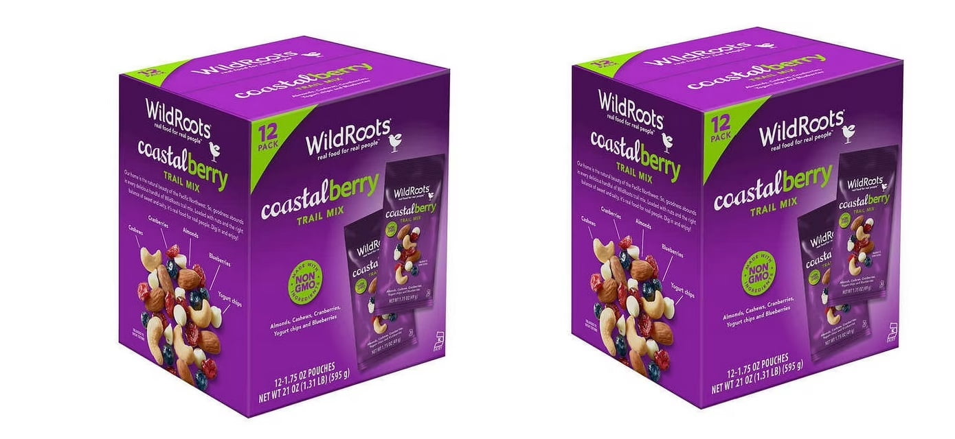2 PACK | WildRoots Roasted Yogurt Blueberry Cluster Trail Mix, 12 ct, 1.75 oz