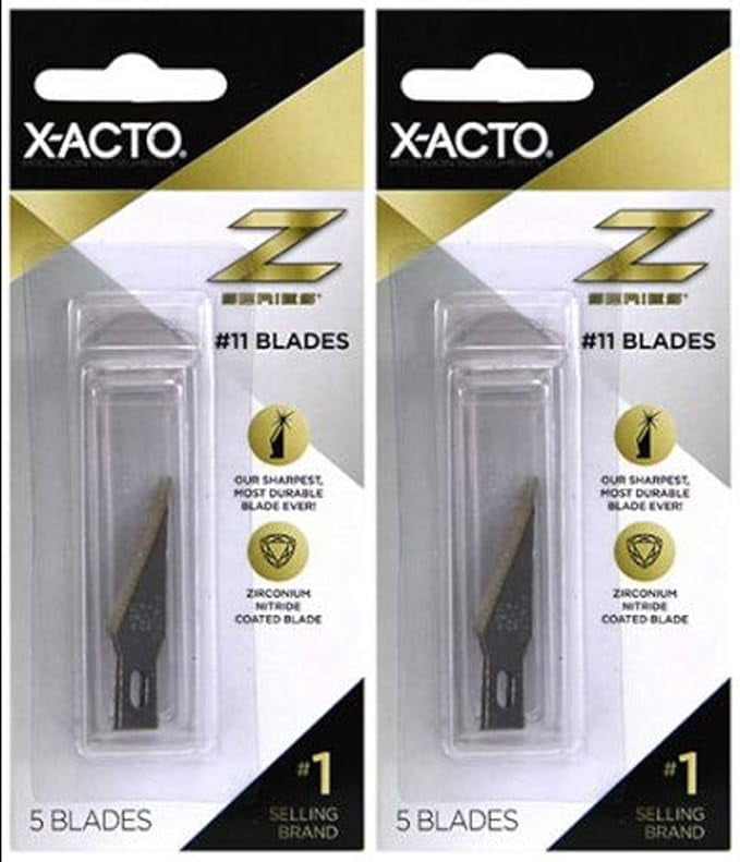 2Pack XACTO Z Series LightWeight Replacement Blade, No 11, 47/8