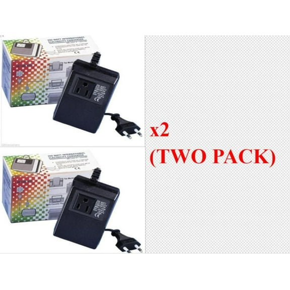 2-PACK of 200 Watt Power Voltage Converter Transformer 220v to 110v Step Down Seven Star F200W