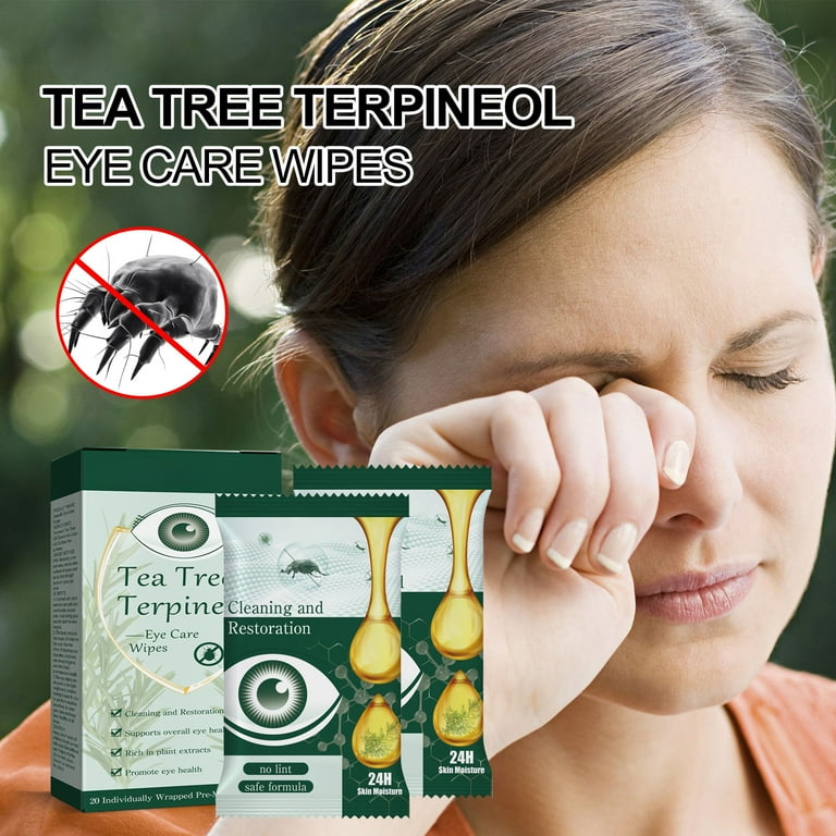 2 PACKS Anti-mite Eye Wipes for Itchy Eyes, Dry Eyes, Stye and 