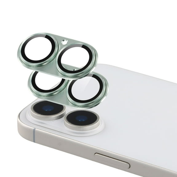 2-PACKS Camera Lens Protector For iPhone 17 2025, ELEHOLD Metal Alloy Tempered Glass HD Camera Lens Protector,Green