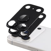 2-PACKS Camera Lens Protector For iPhone 17 Pro 2025, ELEHOLD Metal Alloy Tempered Glass HD Camera Lens Protector,Black