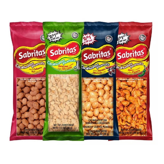 2 PACKS OF Sabritas Peanuts Variety Pack (30 ct.)