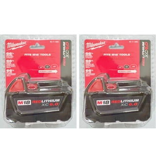 2 PACS MILWAUK²EE M18 18V XC 6.0Ah RED LITHIUM Extended Capacity 48-11-1860 M18 Battery