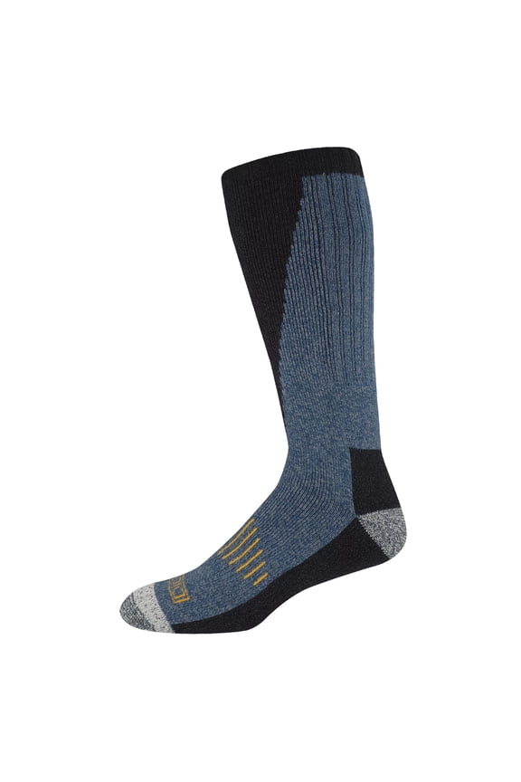 2 PAIRS DICKIES COPPER SHIN PROTECTOR BOOT LENGTH SOCKS MENS 6-12 BLUE & BLACK