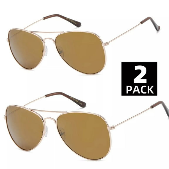 2 PAIRS Men's Metal Sunglasses Driving Sport Outdoor Fishing Eyewear