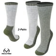 thumbnail image 1 of 2-PAIRS: Realtree (L:9-13) Merino Wool Blend Marl Midwt. Boot Socks- Green Marl, 1 of 1