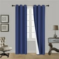thumbnail image 1 of 2 PANELS ANTIQUE GROMMETS FAUX SILK WINDOW CURTAINS FOAM LINED BLACKOUT K72 63", 1 of 3
