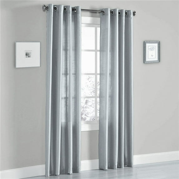 2 PANELS GROMMET FAUX SILK WINDOW CURTAIN PANEL DRAPE MIRA NEW STYLE