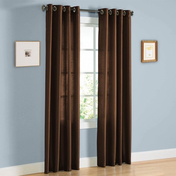 2 PANELS GROMMET FAUX SILK WINDOW CURTAIN PANEL DRAPE MIRA NEW STYLE