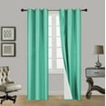 thumbnail image 1 of 2 PANELS SILK BLACKOUT THERMAL GROMMET FOAM LINED WINDOW CURTAIN DRAPE, 1 of 4