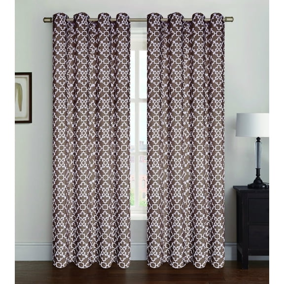 2 PC ALEX WINDOW PANEL 38x84 [Chocolate]