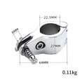 thumbnail image 1 of 2 PC Boat Bimini Top Fitting Hinged Jaw Slide Marine Rail Mount Hardware 22mm, 1 of 8