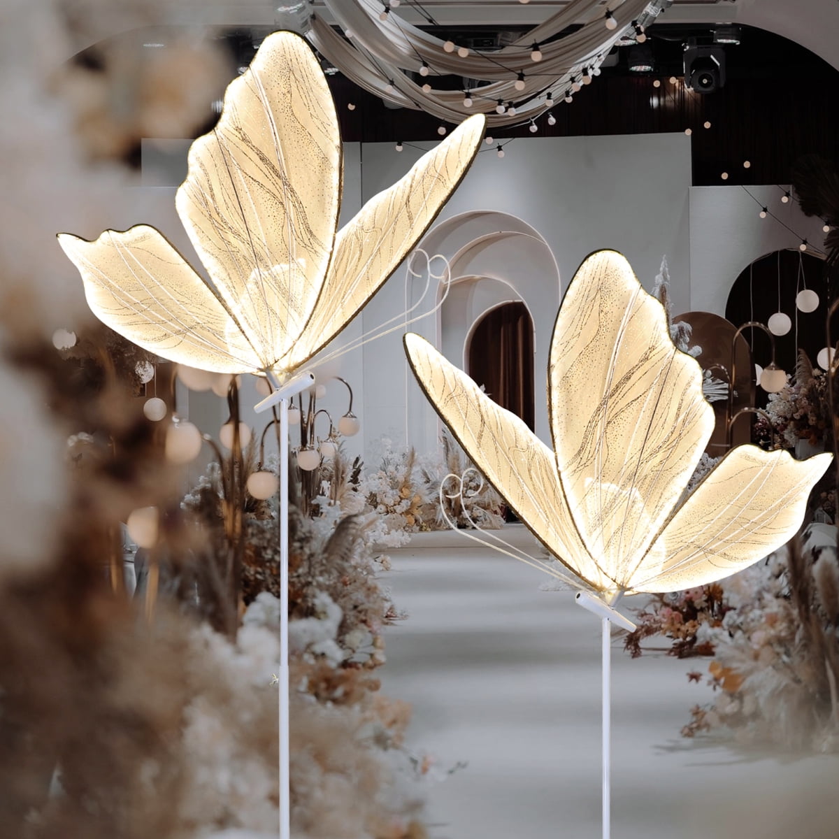 2 PC Butterfly Floor lamp Wedding Butterfly Ceiling Lamp Romantic ...