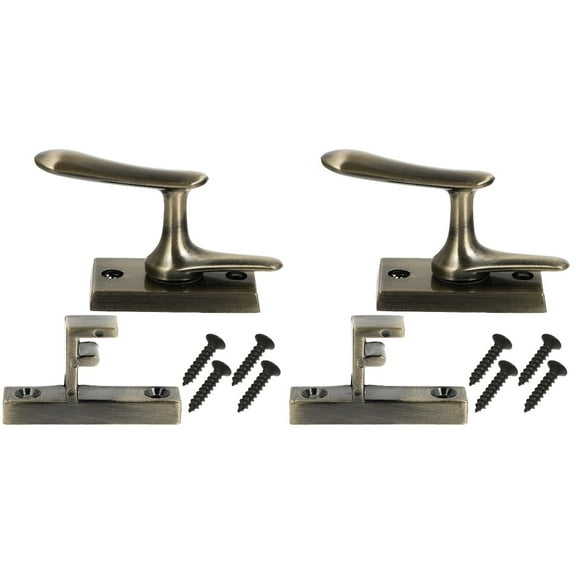2 PC Doorknobs Interior Plug Locks Handles Chain Heavy Duty Doorlock Privacy Lever
