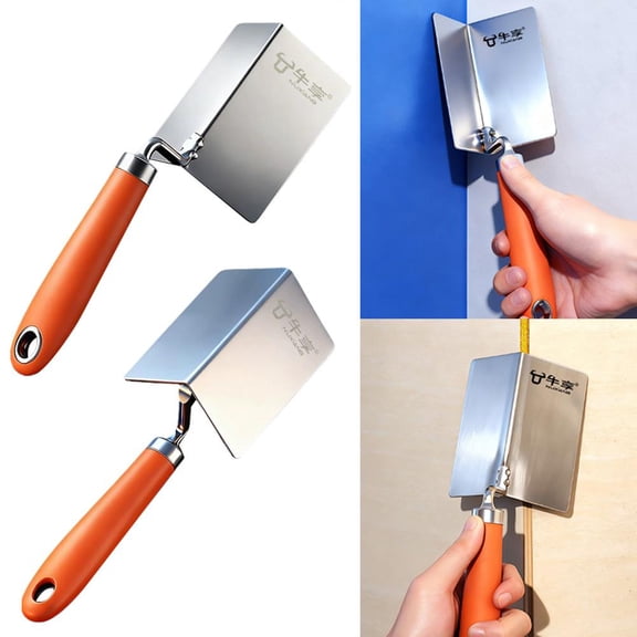2 PC Drywall Corner Trowel ,Inside & Outside Stainless Steel Corner Finishing Tools for Drywall, Ideal for DIY and Professional Use