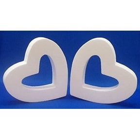 2 PC EPS Polystyrene Styrofoam Open Hearts 12" Floral Craft