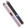 thumbnail image 1 of 2 PC Electric Lighter,Windproof Straight Flame Lighter,Arc Lighter for Candle Cooking BBQ Fireworks,Rechargeable With Battery Display, 1 of 4