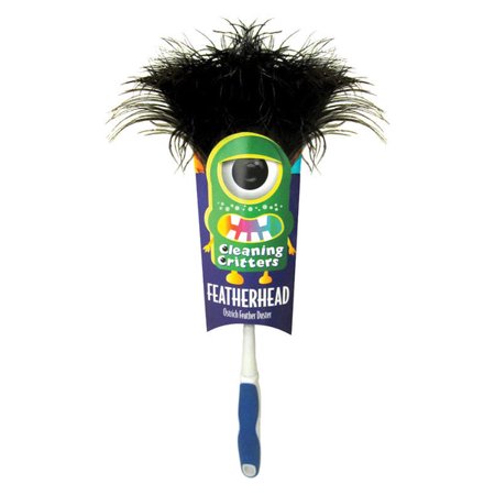 2 PC Ettore Cleaning Critters - Featherhead Ostrich Feather Duster 3-1/2 in. W X 5 in. L 1 each