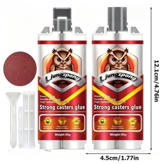 2 PC High-Strength Metal Casting Adhesive, Heat & Chemical Resistant Structural Bonding Glue for Industrial Equipment, Valves, Pumps and Heavy Machinery