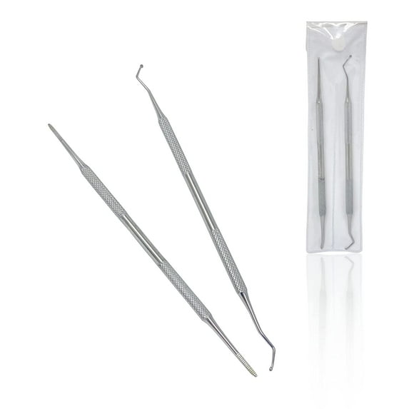 2 PC Ingrown toenail tool, Toenail File And Lifters, Cynamed Professional Surgical Safe Nail Treatment Pedicure Tool Kit Under Nail Cleaner Tools Pain Relief (Standard)