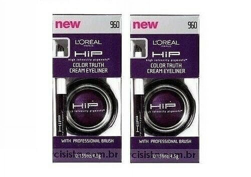 2 PC L'Oreal HIP High Intensity Pigment Color Truth Cream Eyeliner, 960 EGGPLANT