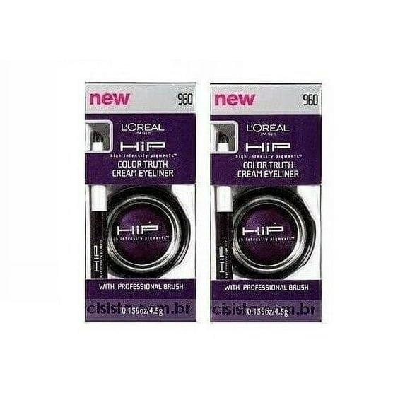 2 PC L'Oreal HIP High Intensity Pigment Color Truth Cream Eyeliner, 960 EGGPLANT