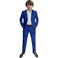 thumbnail image 1 of 2 PC Linen Boys Tuxedos Suit for Wedding Two Buttons Jacket Pants Set Boys Formal Suit Boys Party Suit, 1 of 7