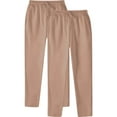 thumbnail image 1 of 2 PC Men's Casual Pants Regular Fit Elastic Waist Drawstring Twill Pants Straight Leg Pants Fashion Elastic Waist Solid Color Casual Sweat Length Pants, 1 of 5