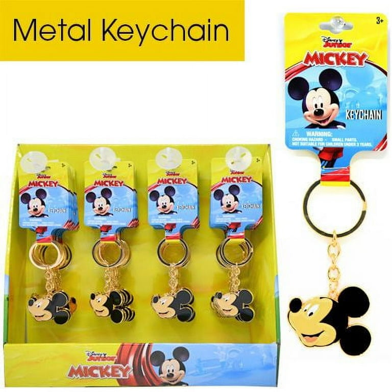PC Mickey Head Metal Keychain on Header Card in Display