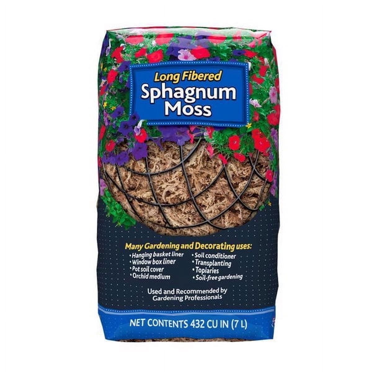 2 pc Mosser Lee Gray Long Fibered Indoor/Outdoor Organic Sphagnum Moss 432 cu. in.
