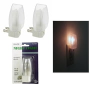2 PC Night Light Energy Saving Automatic Sensor Wall Plug In Lite Lamp Nightlight !