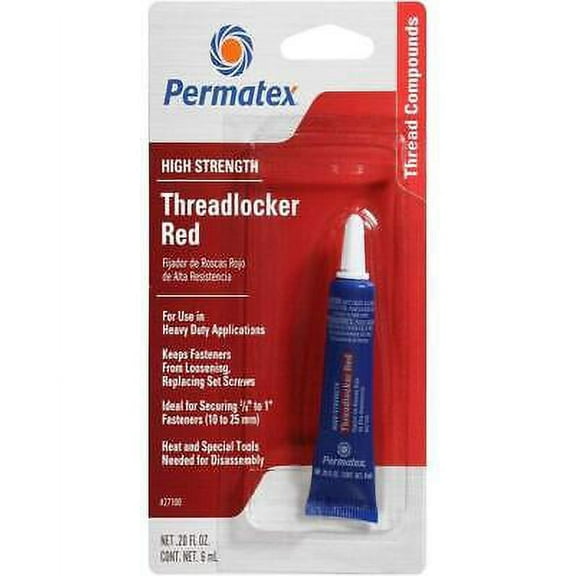 2 PC Permatex High Strength Threadlocker Liquid 0.2 fl. oz.