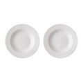 thumbnail image 1 of 2-PC Pure White Euro Design ABS Restaurant Dinner Plates: 8.74" Heat-Resistant Dishwasher Safe Pasta Steak Plate Set for Hotel Tableware, 1 of 3