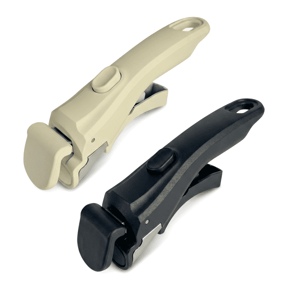 2 PC Removable Pot Handle Cream White and Black, Universal Pan Handle, Replacement Handle for Pots and Pans, Fits All Cookware, Durable & Heat-Resistant