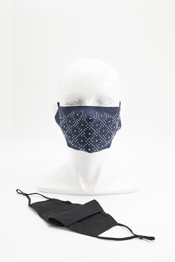 2 PC STONE TILE/BKSOLID FACE MASK