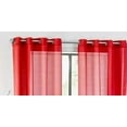thumbnail image 1 of 2-PC Set Ruby RED Solid Sheer Panels Faux Silk with Grommets Window Curtain Treatment Panel See Thru size 55" Wide x 36" Long (Each), 1 of 1