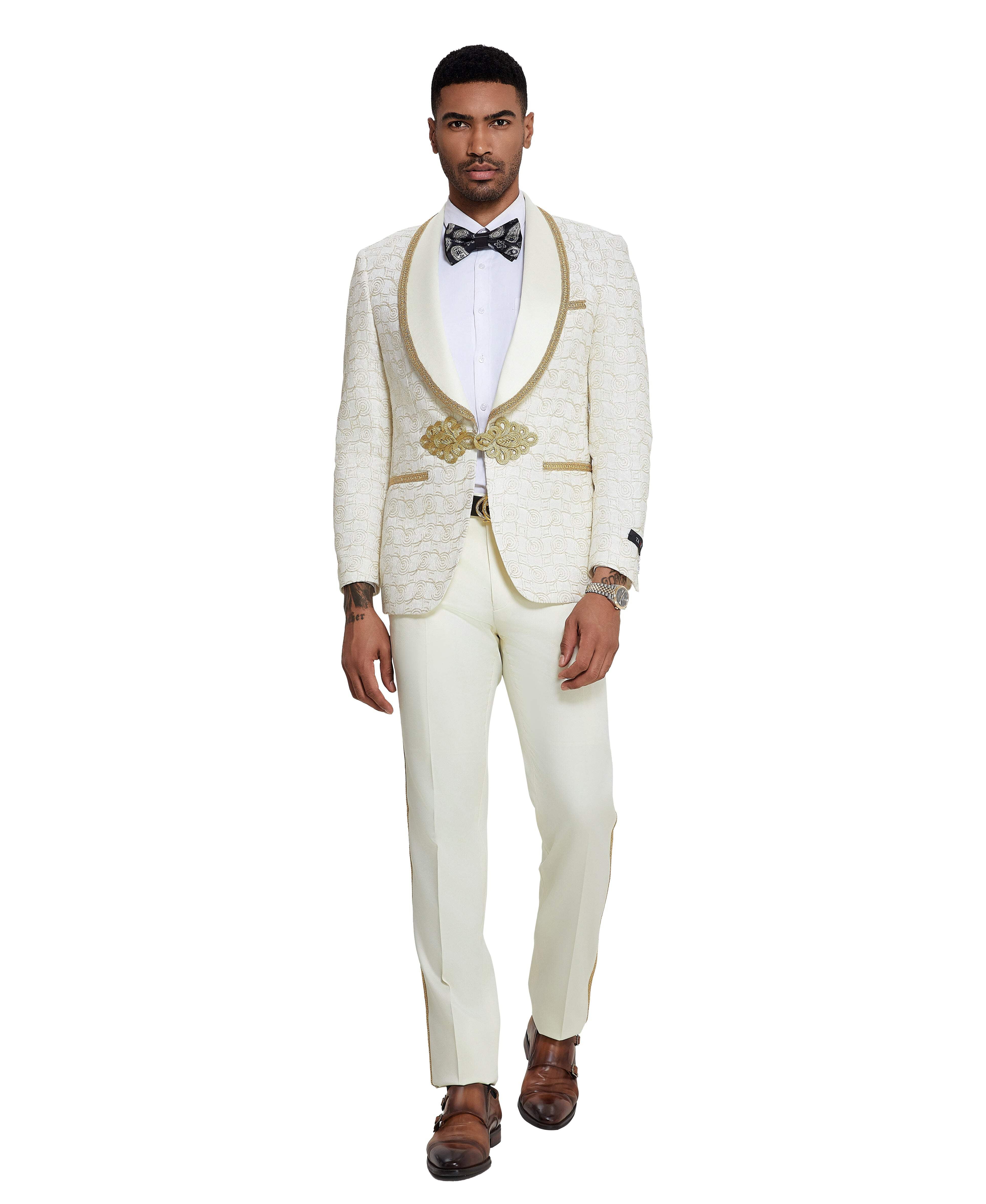 Silver 2 Piece Peak Lapel Double Breasted Slim Fit Women's Suit