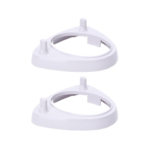 OULII Bathroom Toothbrush Holder Electric Toothbrush Base Bracket White 2Pack 3.4x3x1in