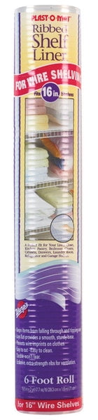 2 PC Warp's Plast-O-Mat 6 ft. L X 15-1/2 in. W Clear Non Adhesive Ribbed Shelf Liner