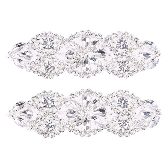 2 PC Wedding Belt Sash Bride Belts Rhinestones Adhesive Hand Made