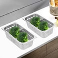 thumbnail image 1 of 2-PCS 1/3 Size Perforated Stainless Steel Steam Table Food Pan 4" Deep Hotel Pan, 1 of 18