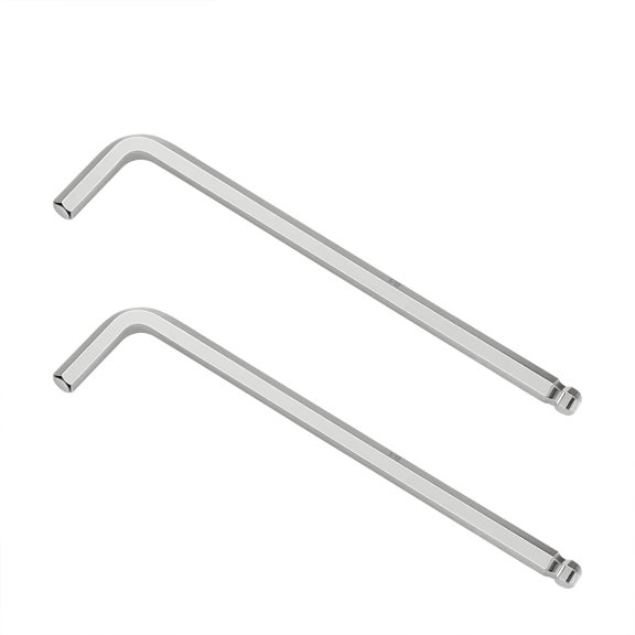 2 PCS 1/4" Ball End Allen Hex Key Wrench, SAE Internal Hexagonal, Wrench L Shaped Long Arm Repairing Tool, 40Cr